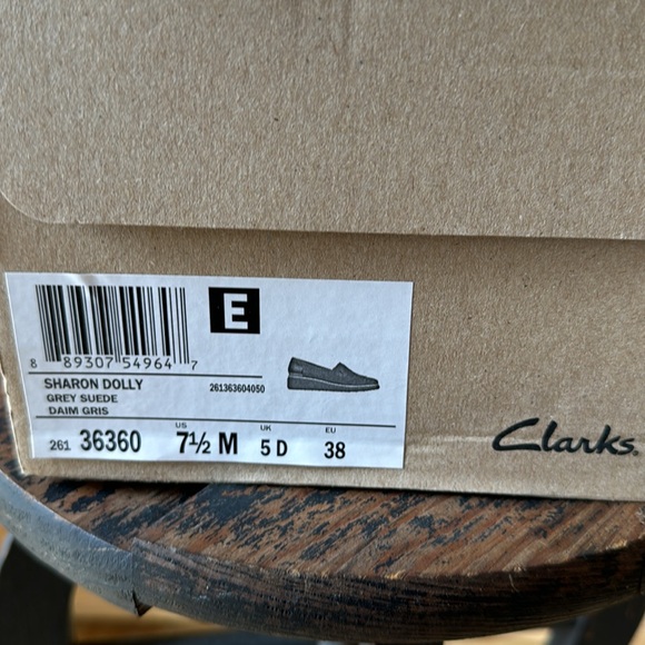 Clarks Grey Suede wedge shoes - Picture 6 of 6